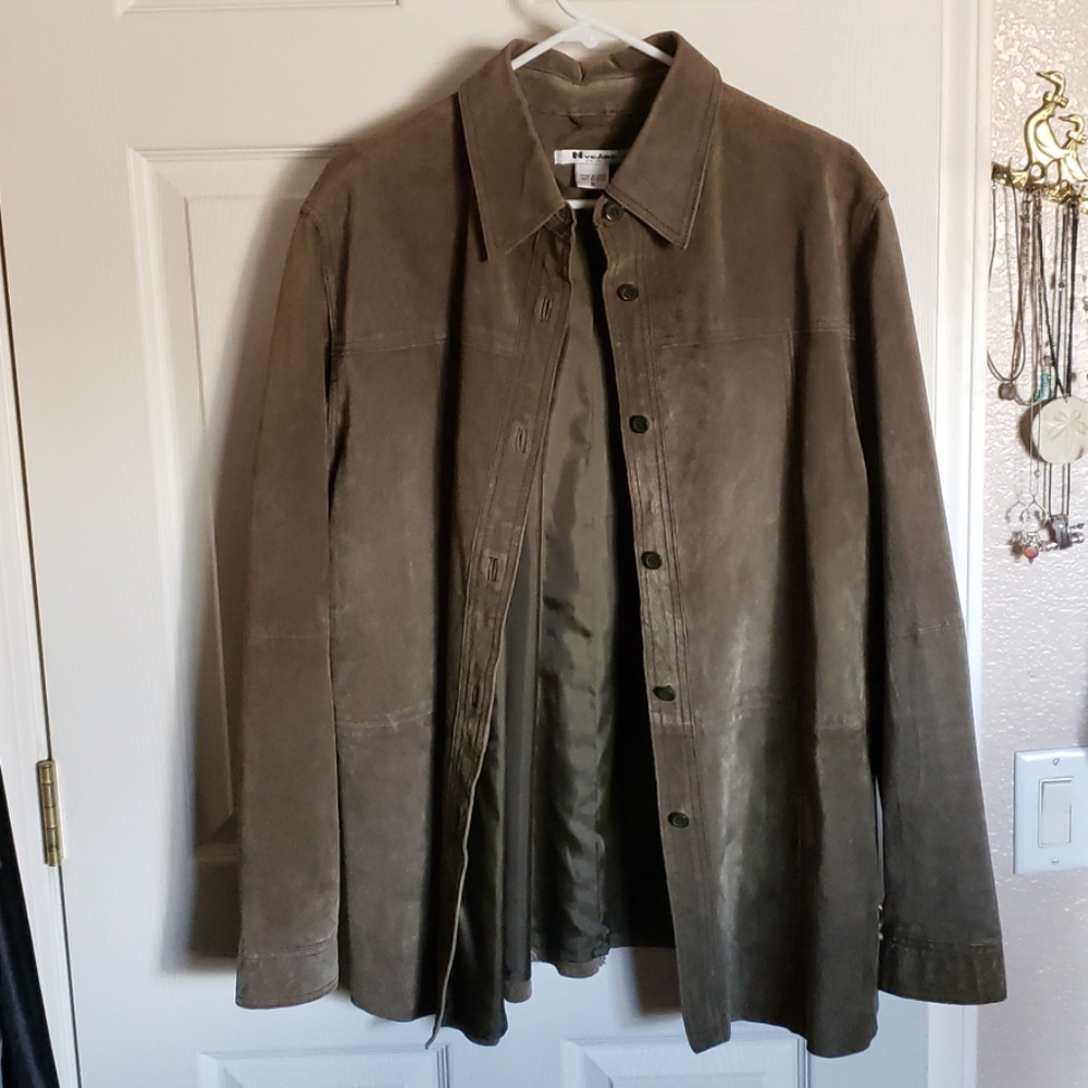 leather jacket/shirt style